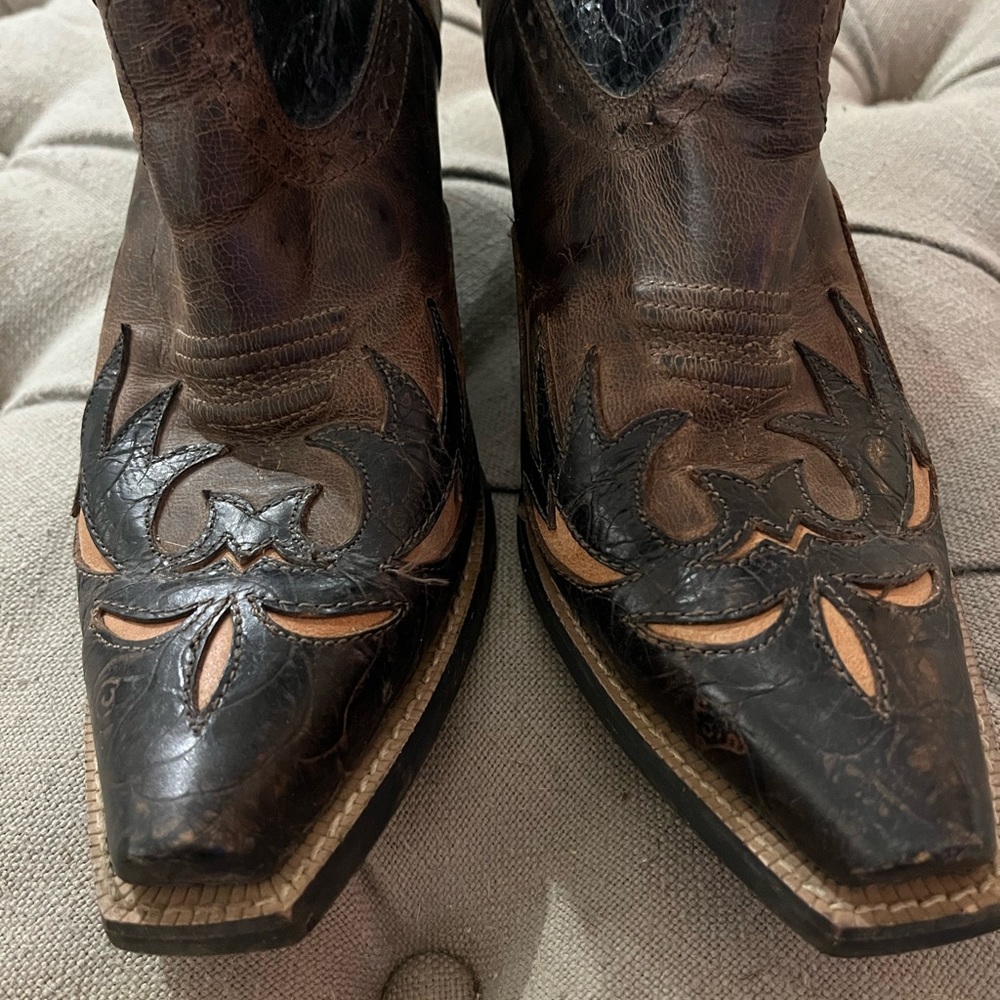 Ariat Two-Toned Leather Cowboy Boots